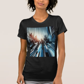 Abstracte geometrische vrouw T-shirt