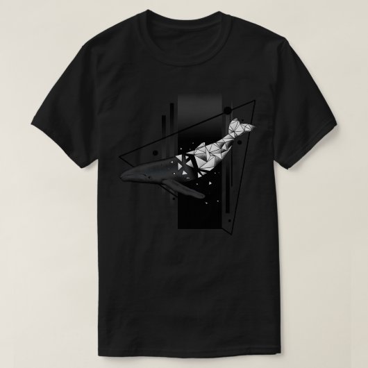 Abstracte geometrische walvis t-shirt (Design voorkant)