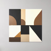 Abstracte geometrische wand uit het midden van de canvas afdruk (Voorkant)