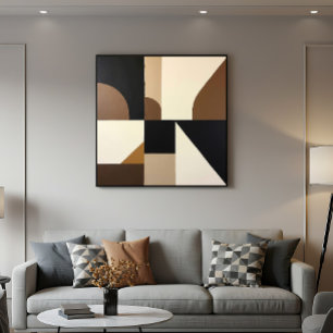 Abstracte geometrische wand uit het midden van de poster