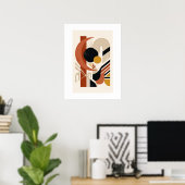 Abstracte geometrische wandkunst afdruk | Mid Cent Poster (Thuiskantoor)