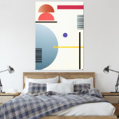 Abstracte geometrische wandkunst canvas afdruk (Insitu (Slaapkamer))