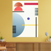 Abstracte geometrische wandkunst canvas afdruk (Insitu (Woonkamer))