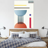 Abstracte geometrische wandkunst canvas afdruk (Insitu (Slaapkamer))