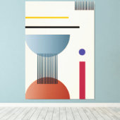 Abstracte geometrische wandkunst canvas afdruk (Insitu (Houten vloer))