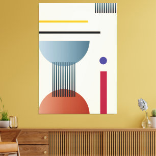 Abstracte geometrische wandkunst canvas afdruk
