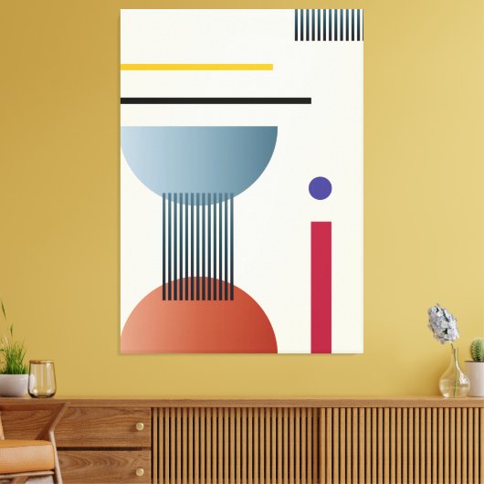 Abstracte geometrische wandkunst canvas afdruk (Insitu (Woonkamer))