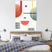 Abstracte geometrische wandkunst canvas afdruk (Insitu (Slaapkamer))