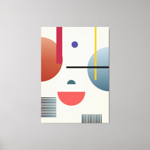 Abstracte geometrische wandkunst canvas afdruk