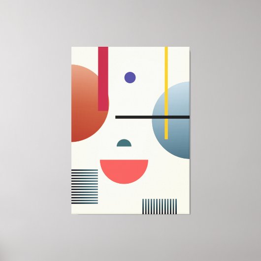 Abstracte geometrische wandkunst canvas afdruk (Voorkant)