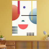 Abstracte geometrische wandkunst canvas afdruk (Insitu (Woonkamer))