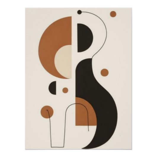 Abstracte geometrische wandkunst | Midden eeuws mo Perfect Poster (Voorkant)