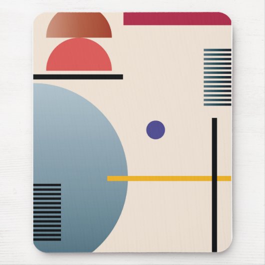 Abstracte geometrische wandkunst muismat (Voorkant)