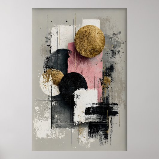 Abstracte geometrische wandkunstprint, modern neut poster (Voorkant)