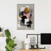 Abstracte geometrische wandkunstprint, modern neut poster (Thuiskantoor)
