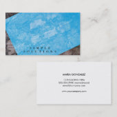Abstracte geometrische waterverftechniek visitekaartje (Voorkant / Achterkant)
