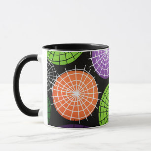 Abstracte geometrische webcirkels – levendig moder mok