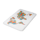 Abstracte geometrische Wereldkaart Badmat (Gekanteld)