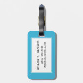 Abstracte geometrische Wereldkaart Bagagelabel (Achterkant verticaal)