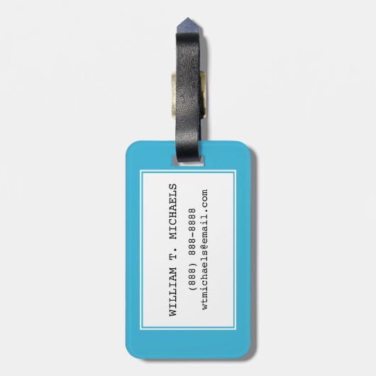 Abstracte geometrische Wereldkaart Bagagelabel (Achterkant verticaal)