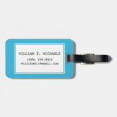 Abstracte geometrische Wereldkaart Bagagelabel (Achterkant horizontaal)