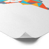 Abstracte geometrische Wereldkaart Poster (Hoek)