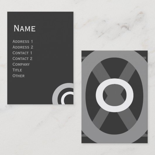ABSTRACTE GEOMETRISCHE WITTE CIRCLS VISITEKAARTJE (Voorkant / Achterkant)