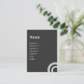 ABSTRACTE GEOMETRISCHE WITTE CIRCLS VISITEKAARTJE (Staand voorkant)