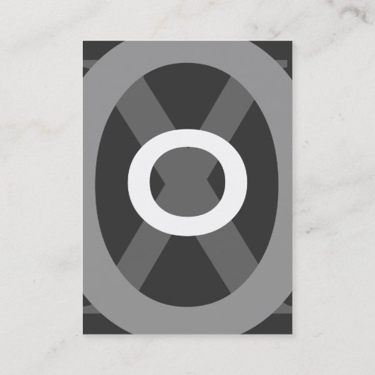 ABSTRACTE GEOMETRISCHE WITTE CIRCLS VISITEKAARTJE (Achterkant)