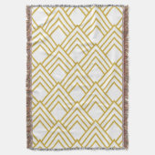 Abstracte geometrische, witte en gouddeken deken (Voorkant Verticaal)