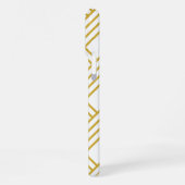 Abstracte geometrische, witte en gouden iPhone 11  iPhone Hoesje (Linkerkant)