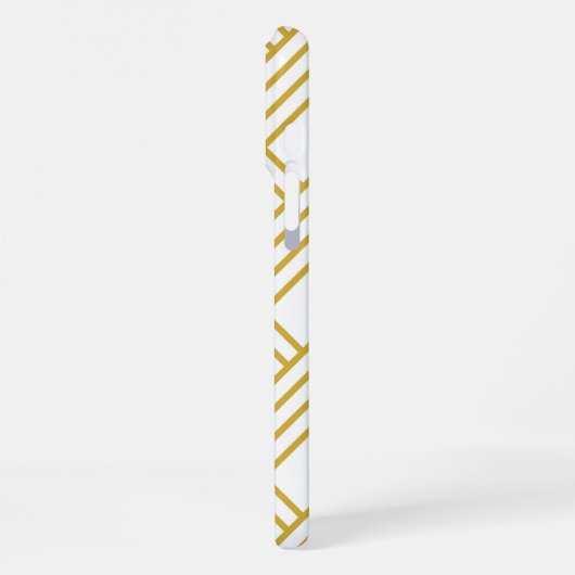 Abstracte geometrische, witte en gouden iPhone 11  iPhone Hoesje (Linkerkant)