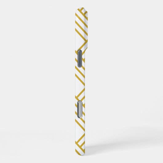 Abstracte geometrische, witte en gouden iPhone 11  iPhone Hoesje (Rechterkant)