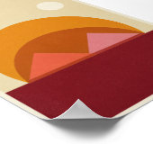 Abstracte Geometrische Zonsondergang Poster (Hoek)