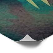 Abstracte geometrische zonsonderstel | Lange schad Poster (Hoek)