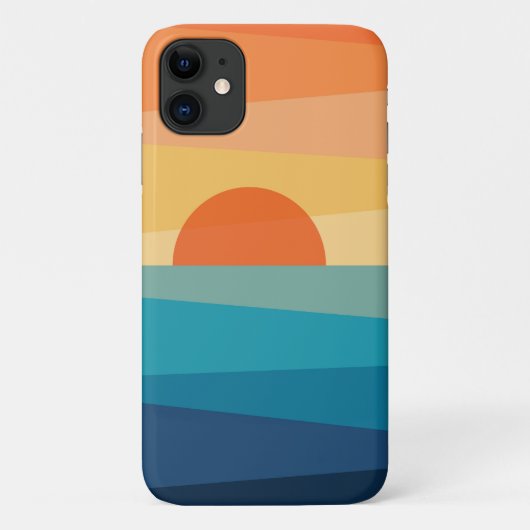 Abstracte geometrische zonsopgang Case-Mate iPhone case (Achterkant)
