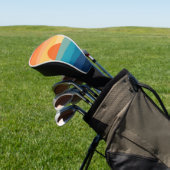Abstracte geometrische zonsopgang golfheadcover (Insitu)