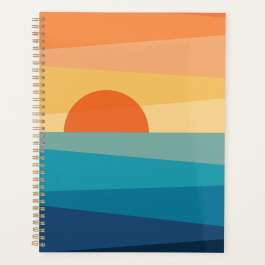 Abstracte geometrische zonsopgang planner (Voorkant)