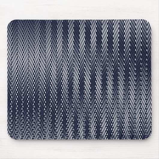 Abstracte geometrische zwart-wit strepen, Trippy Muismat (Voorkant)