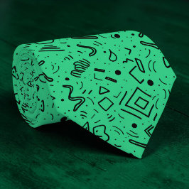 Abstracte geometrische zwarte en groene maatwerk s stropdas