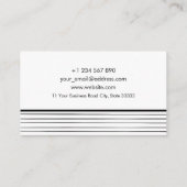 Abstracte geometrische zwarte en witte fotograaf visitekaartje (Achterkant)