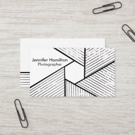 Abstracte geometrische zwarte en witte fotograaf visitekaartje