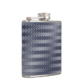 Abstracte geometrische zwarte en witte patroonmode heupfles (Rechts)