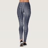 Abstracte geometrische zwarte en witte strepen, dr leggings (Achterkant)