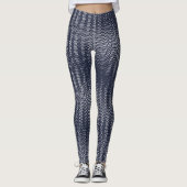 Abstracte geometrische zwarte en witte strepen, dr leggings (Voorkant)
