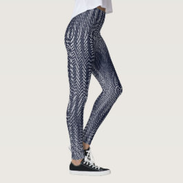 Abstracte geometrische zwarte en witte strepen, dr leggings