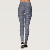 Abstracte geometrische zwarte en witte strepen, dr leggings (Achterkant)