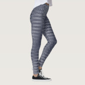 Abstracte geometrische zwarte en witte strepen, dr leggings (Rechts)