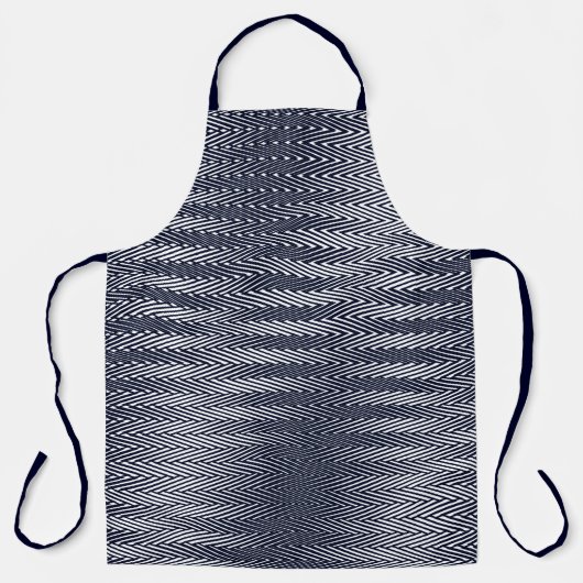 Abstracte geometrische zwarte en witte strepen, dr schort (Voorkant)