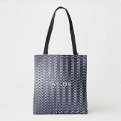 Abstracte geometrische zwarte en witte strepen, dr tote bag (Voorkant)